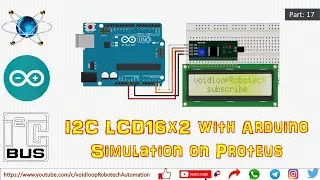 17 I2C LCD16x2 с симуляцией Arduino на Proteus