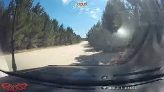 Off roading in Western Australia over massive dunes of white sand by the coast.