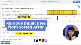 Remove Duplicate from Sorted Array | LeetCode 26 | Top Placement Question | Easy Solution Beginners