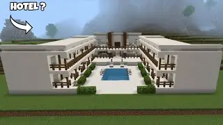 HOTEL WITH A POOL MINECRAFT TUTORIAL 🥵🤷