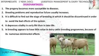 MANAGEMENT & DAIRY TECHNOLOGY 1ST YEAR  P1- U4 -02 - SELECTION  AND  BREEDING OF RUMINANT ANIMALS