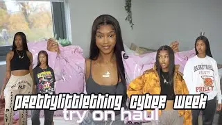 pretty little thing black friday/cyber week try on haul