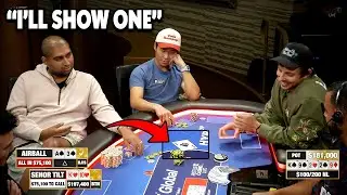 Nik Airball Has The NUT FLUSH & Shows Opponent a Card!