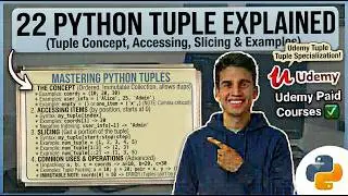 22 Python Tuple Explained | Tuples in Python for Beginners Python Tuple Tutorial Udemy Paid Courses✅