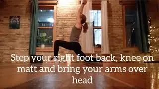 Sun Salutation with a low lunge