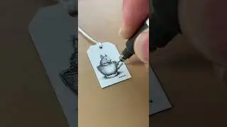 Drawing my way through the animal kingdom, one teabag tag at a time. #art #drawing #miniatureart