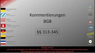05.8 Kommentierungen BGB (&sect;&sect; 313-345)