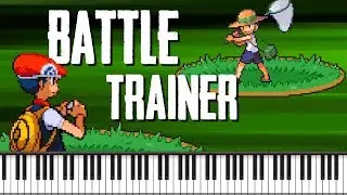 Synthesia [Piano Tutorial] Pokemon Diamond and Pearl - Battle Trainer