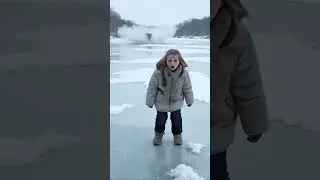 Always check the ice #winter #snow #kid #monsters #monster #horror #scary #scarymonster