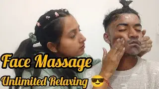  ASMR!! Face scrub with face massage 😊 unlimited Relaxing 😎