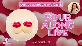 Large Rose Topper Soy Candle: Easy Valentine DIY!