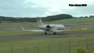 N165JF GULFSTREAM 5  DEPARTING EKPK Glasgow prestwick