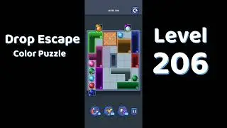 Drop Escape Level 206 Walkthrough 🟡🧩 | Color Puzzle Game Guide | Go Answer