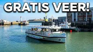 Uitstap met de ge&euml;lektrificeerde veerboot van west naar oosteroever in oostende