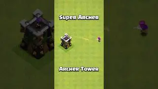 Every Level Archer Tower VS Max Super Archer | Clash Of Clans
