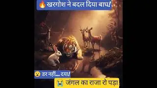 बाघ और खरगोश की कहानी 🐯🐰 | Jungle King Emotional Story | Viral Hindi Kahani #shortsfeed #shorts