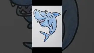 #shorts #art #drawing #easydrawing #artshorts #painting #shark #fish