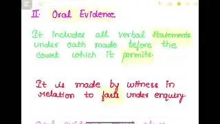 Documentary & Oral Evidence #mbbs #neetpg #forensic #law #forensicscience