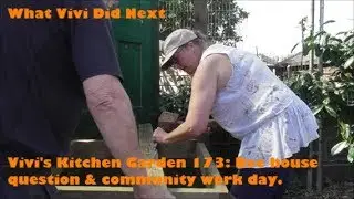 Vivi's Kitchen Garden 173: Bee house question & community work day.