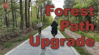 An upgraded cycle route in the forest