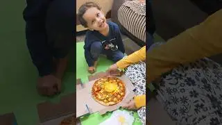 volcano cheese pizza 🍕 #challenge #kids #sisters