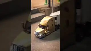 RC Semi-truck toy delivering smiles in public