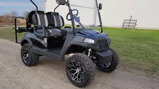 New Black Terminator 48v Electric Golf Cart 4 Passenger Available Today!