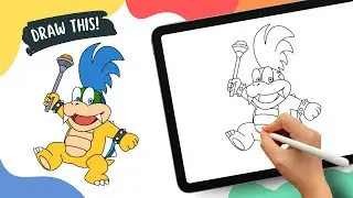 How to Draw Larry Koopa | Super Mario &ndash; Easy Cartoon Drawing Tutorial