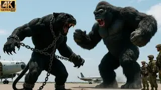 KONG VS BLACK PANTHER|Kong's Brave Fight Against Black Panther to Protect The Army!