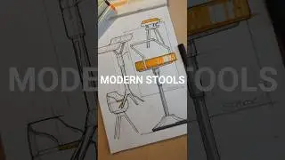 Industrial Design Sketching: Conceptualising a Modern Stool | Productober 2025