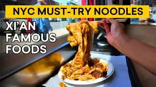 NYC's Most Famous Noodles - Tips for Ordering Xi'an Foods Spicy Cumin Lamb Noodles #Mukbang