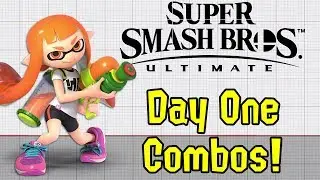 Smash Ultimate: Day One Inkling Combos! (MUTE SOUND)