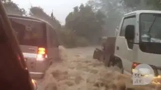 Rainstorm in Hong Kong