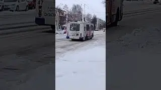 новогодний троллейбус ЗиУ-682Г-016.03 №47 маршрут 3 ЛЕНИНСК КУЗНЕЦКИЙ 2026г
