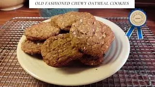 Old-Fashioned Chewy Oatmeal Cookies | Made with Molasses & Pantry Staples