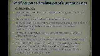 Verification and valuation ( chap 04 ) - current assets