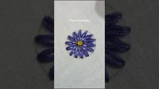 cute mini flower embroidery #youtubeshorts #viral #embroidery #foryou #flowers #youtubeshorts