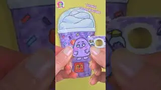 Grimace Shake Squishy DIY #paperdiy #shorts