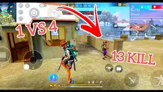 1 vs 4 rank 13 kill free fire highlight || MS ff 🔥❤️