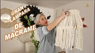 como hacer lámpara de macramé o listón paso a paso #manualidades