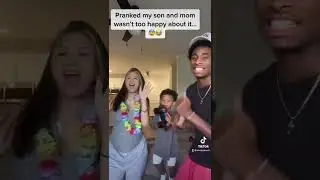 Dad pranks son and mom gets angry😳 #shorts