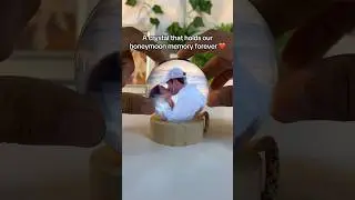 is a personalized crystal ball that plays your favoritevideo#couples #crystalball #personalizedgift