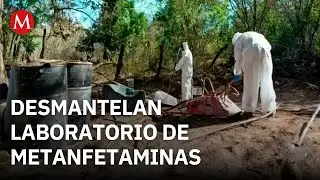 Ejército desmantela laboratorio clandestino de metanfetaminas en Sinaloa