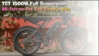 TST 1500W Removable Battery Full Suspension All Terrain Fat Tire Electric Bike