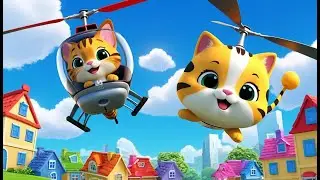 Baby Rescue Helicopter Finds the Shiny Kitten 🚁🐱✨ | 3D Animated Nursery Rhyme for Kids