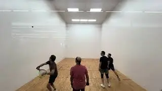 08.20.2025 1/2 Amir/Colin vs. Chris/Salem doubles racquetball at LAF Austin TX.