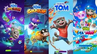 Talking Tom Time Rush против Tom Gold Run против Talking Tom против Tom Fly Run &mdash; Chasing All Rak...