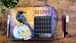 Planning October Bullet Journal and Learning Gouache