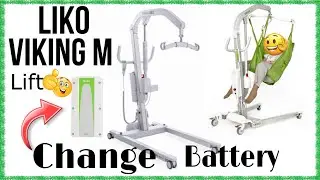 How to change battery for Liko Viking M lift for
