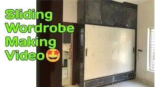 how to make sliding door wardrobe | sliding wardrobe design #viral #tranding #furniture